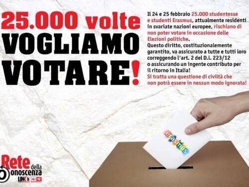 25mila Erasmus rischiano il diritto di voto Monti: fare tutto il possibile