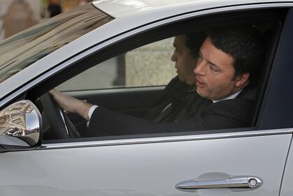 Renzi arriva al Quirinale 8
