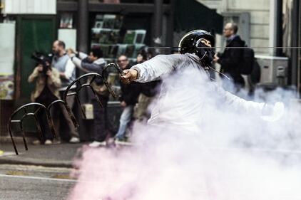Scontri e cariche a Roma 15