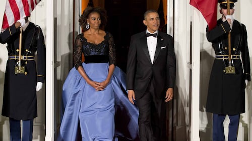 L'abito di Michelle Obama per la visita di Hollande 1