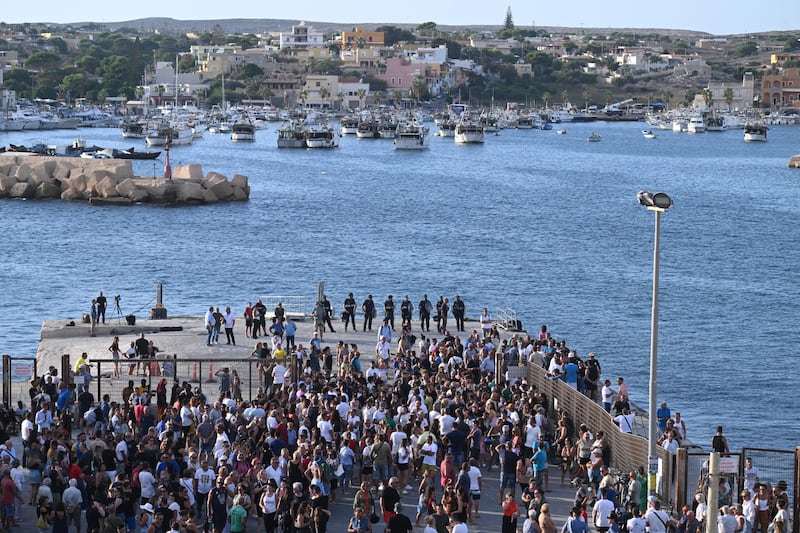 Migranti a Lampedusa