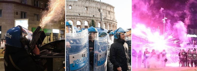 Da Milano a Roma, fino a Torino e Bologna: scontri e tensioni in tutta Italia, quasi 4300 gli identificati. Ma le nuove misure evitano le devastazioni. Meloni: “Garantita la sicurezza”