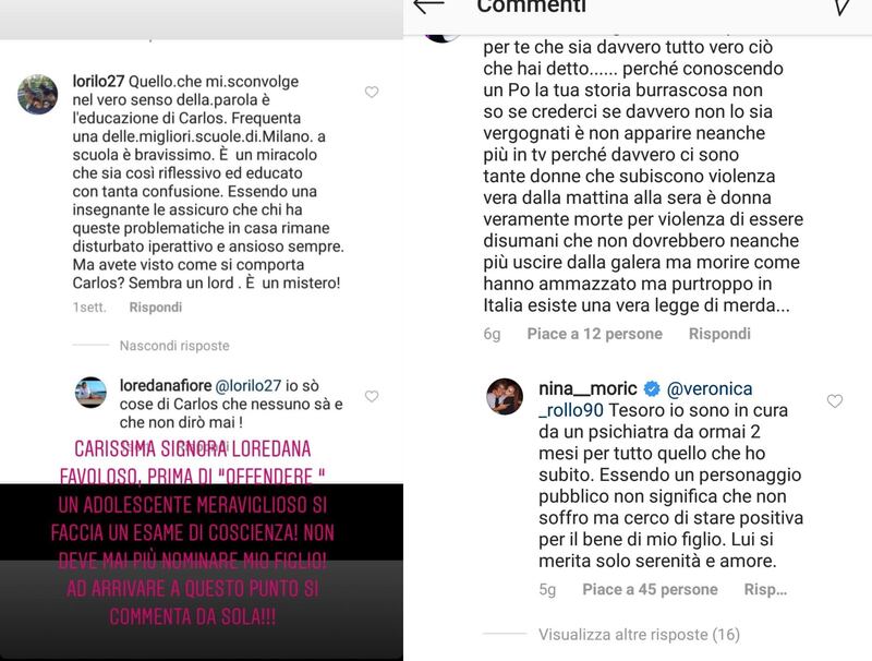 Nina Moric dichiarazioni social