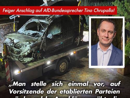 Germania, attacco al leader dell'Afd: la sua auto data alle fiamme