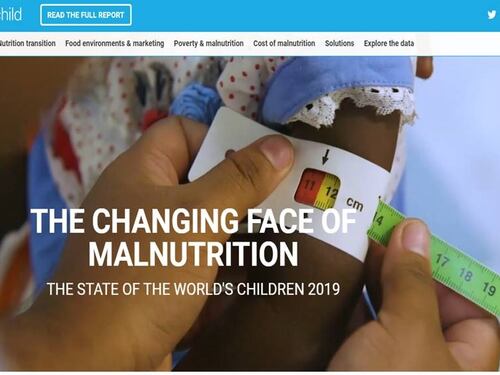Unicef lancia l'allarme: "Nel mondo, un bambino su 3 è denutrito o obeso"