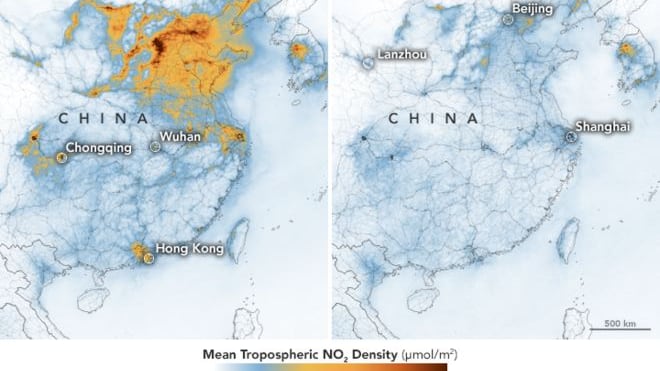 Il Coronavirus migliora l'aria della Cina, inquinamento quasi sparito