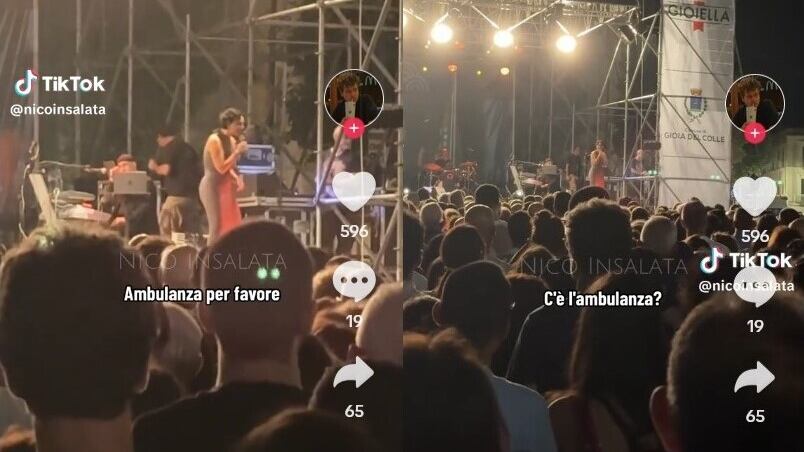 I fischi per il ritardo, poi gli applausi: Arisa interrompe il concerto per soccorrere un fan