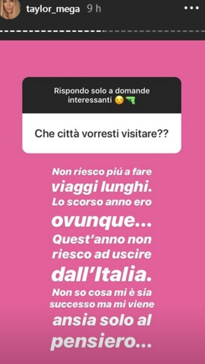 Taylor Mega, post viaggi