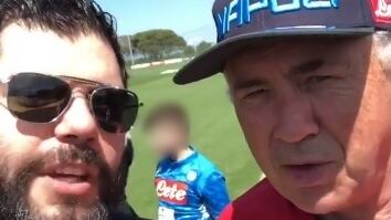 Salvatore Esposito scherza con Ancelotti: "Propongo il modulo di Oronzo Canà"