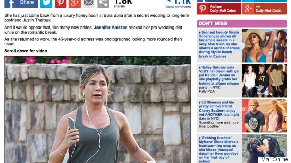 Polemica in Gran Bretagna: "Jennifer Aniston è ingrassata"