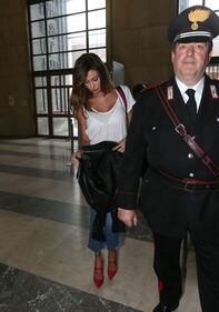 Belen Rodriguez testimonia al processo di Corona 1