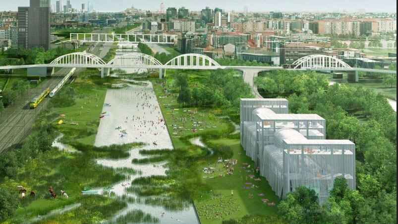 Bosco, ponti, auditorium Farini come Central Park