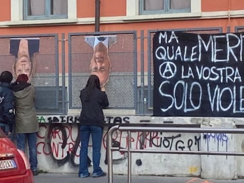 Striscione choc, la strana "condanna" dei collettivi