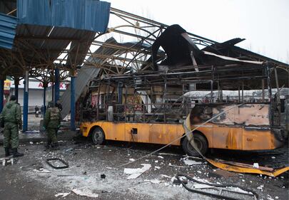 Donetsk, colpita stazione dei bus 6