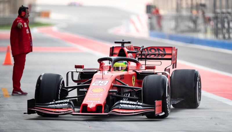 Mick Schumacher gira con la Ferrari SF90: gli scatti del figlio del grande Michael 1