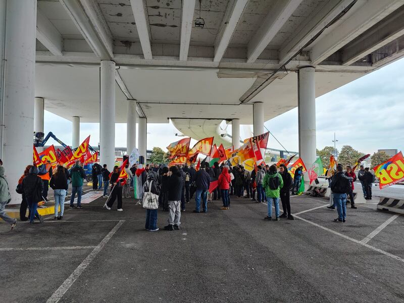 Manifestazione pro-Pal a Malpensa 1
