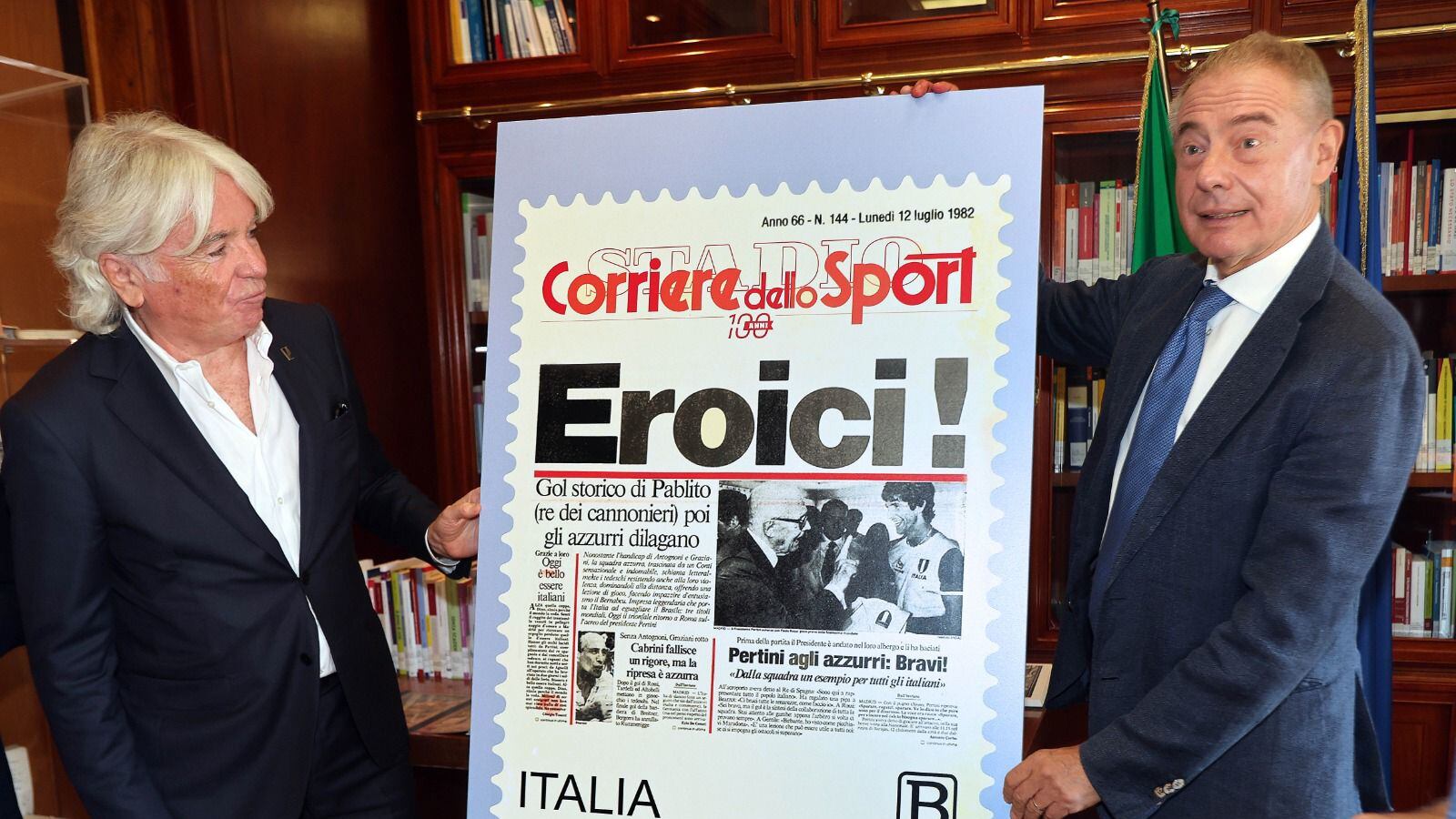 Corriere dello Sport, presentato il francobollo per i 100 anni: "Una grande storia italiana"