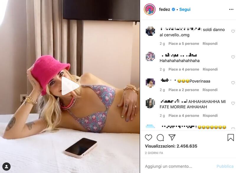 Chiara Ferragni col nasone