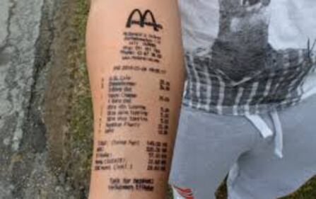 Stian Ytterdahl, il ragazzo che si è fatto tatuare lo scontrino del McDonald's 3