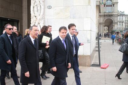 Premier Giuseppe Conte a Milano. Passeggiata col sindaco Beppe Sala 1