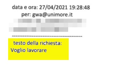Le email di El Koudri all'università 5