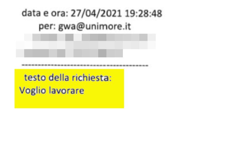 Le email di El Koudri all'università 5