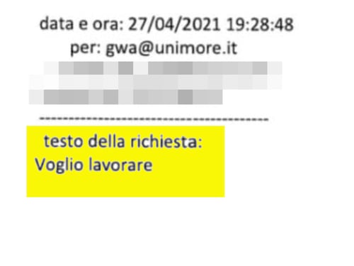 Le email di El Koudri all'università