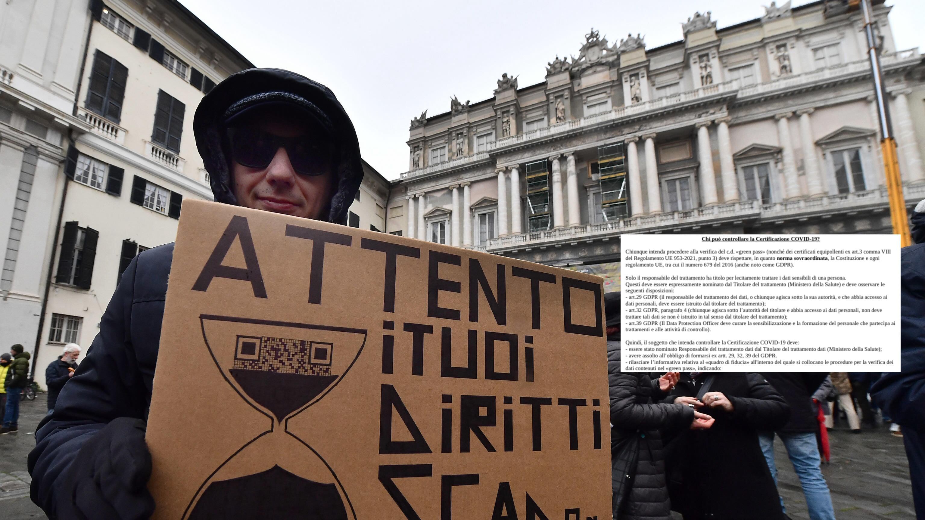 Il "modulo" contro il Green pass. Ma l'esperto smonta il foglio No vax