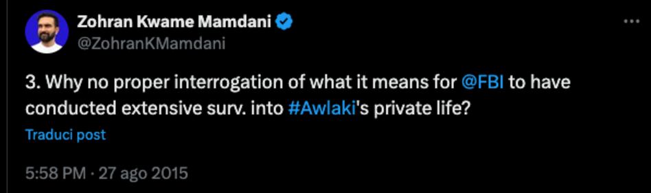 I tweet pro Al Qaeda di Mamdani 2