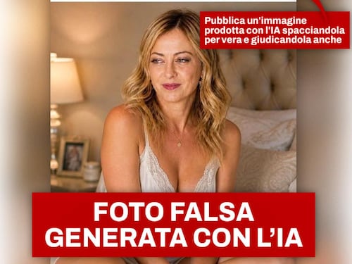 Giorgia Meloni nel mirino dei deepfake: "Si usa qualsiasi cosa pur di attaccare"