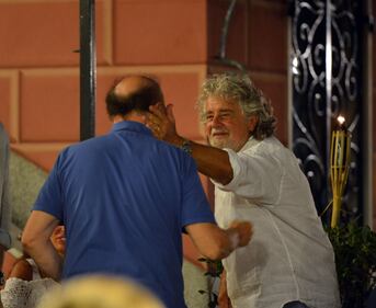 Grillo e Boldi a cena a Portofino 1