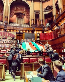 Fdi, tricolore in Aula per la Grande Guerra 1