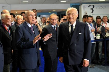 Giorgio Napolitano a Casa Azzurri