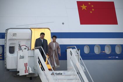 L'arrivo a Fiumicino di Xi Jinping 2