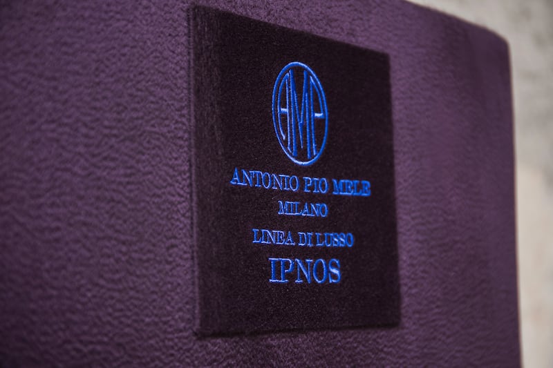 Dettaglio della collezione di materassi su misura “Ipnos”