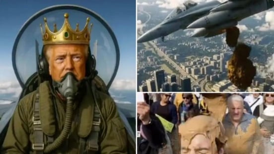 Liquami sui manifestanti. Trump risponde alle proteste "No kings" con un video fatto dall'Ai