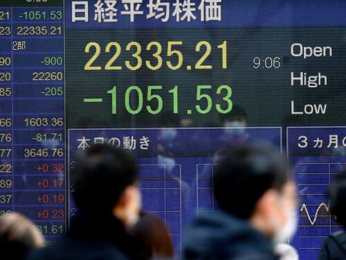 Borse in rosso e lo spread torna a salire in alto