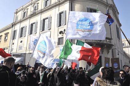 La protesta di Fratelli d'Italia 5