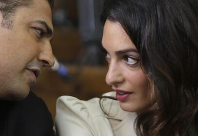Amal Clooney in aula al processo contro i giornalisti 2