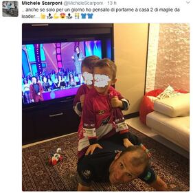 L'ultimo tweet di Scarponi con i figli 1