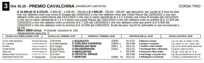 Premio cavalchina 5/23