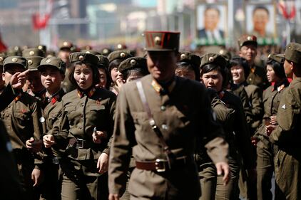 Cerimonia d'apertura d'un complesso residenziale a Pyongyang 1
