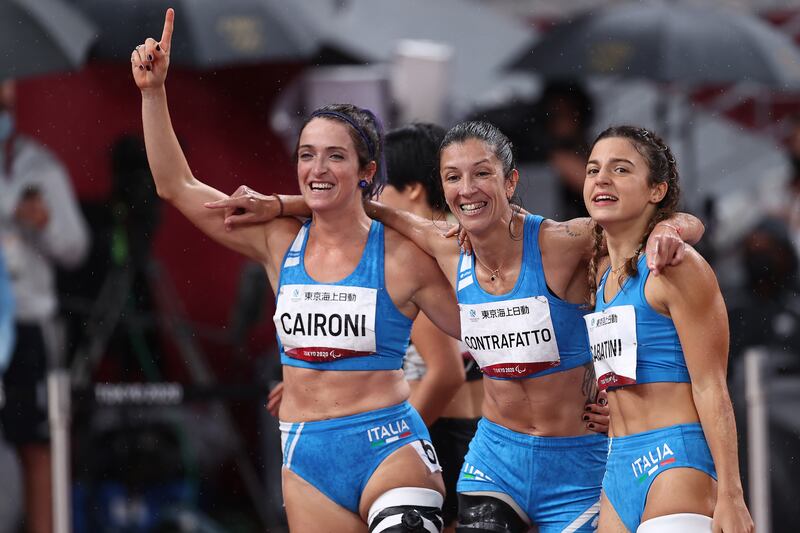 La storica tripletta azzurra nei 100 metri femminili alle Paralimpiadi di Tokyo 13