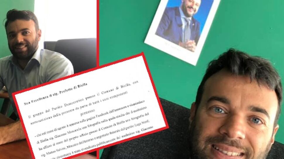 In ufficio ha una foto di Salvini. L'esposto Pd per farla togliere