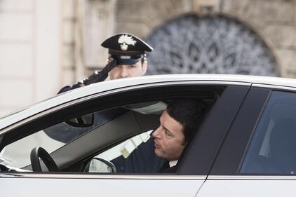 Renzi arriva al Quirinale 1