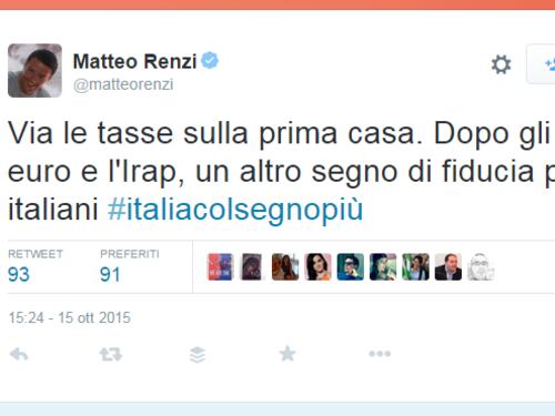 I tweet di Renzi