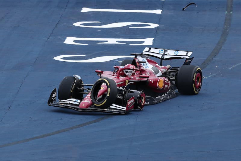 F1 Brasile gara Leclerc incidente