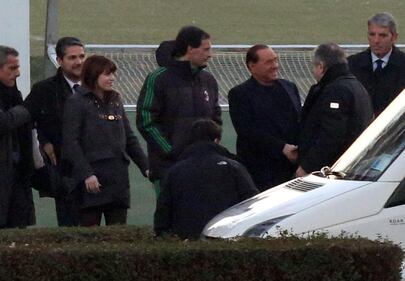 L'arrivo di Silvio Berlusconi e Barbara a Milanello 9