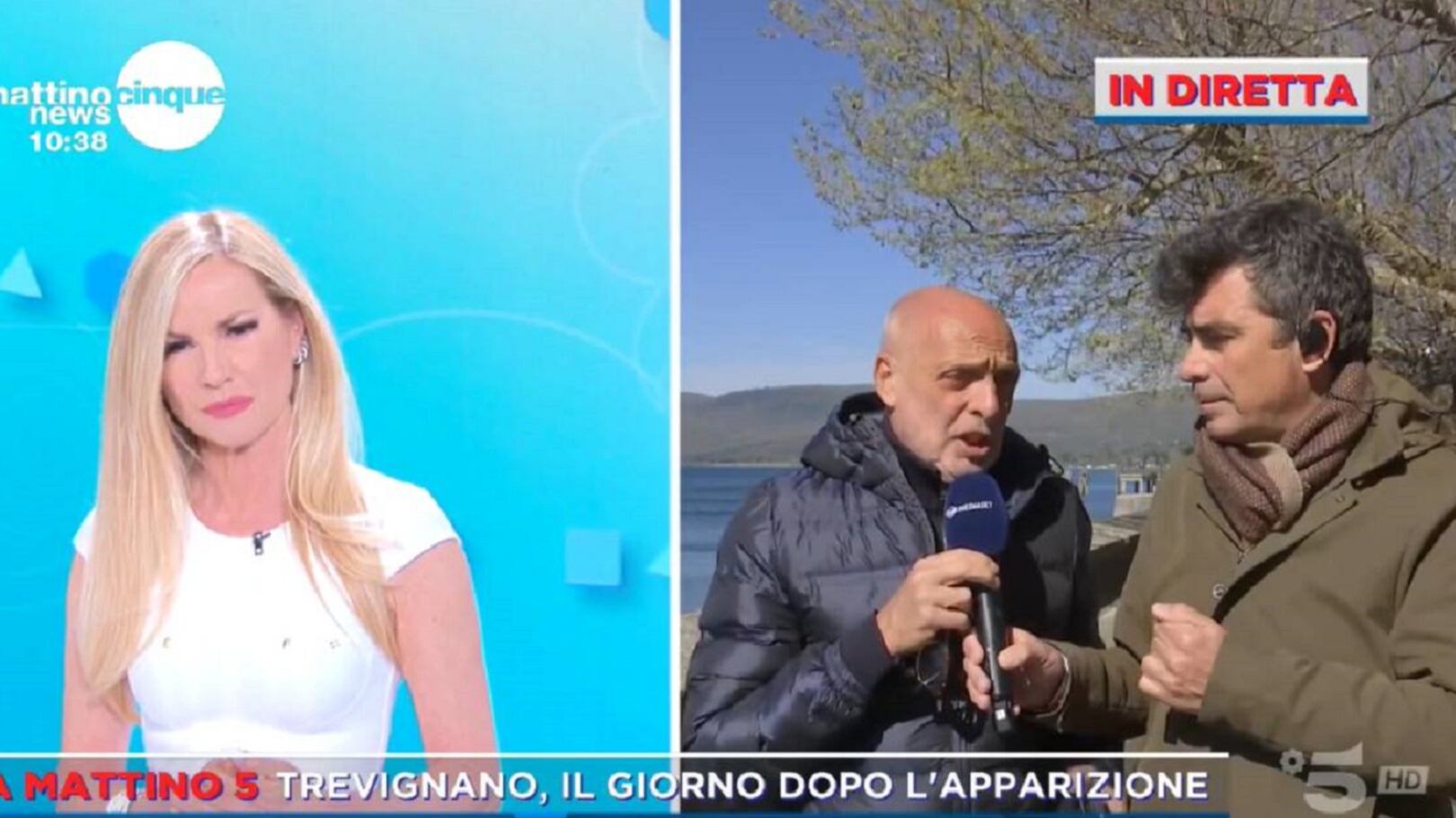 "E' in ospedale". La risposta di Brosio gela la Panicucci in diretta