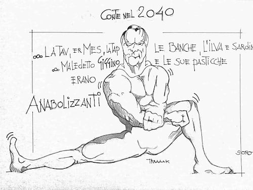 La vignetta del giorno: Conte 2040... ora si spiega tutto